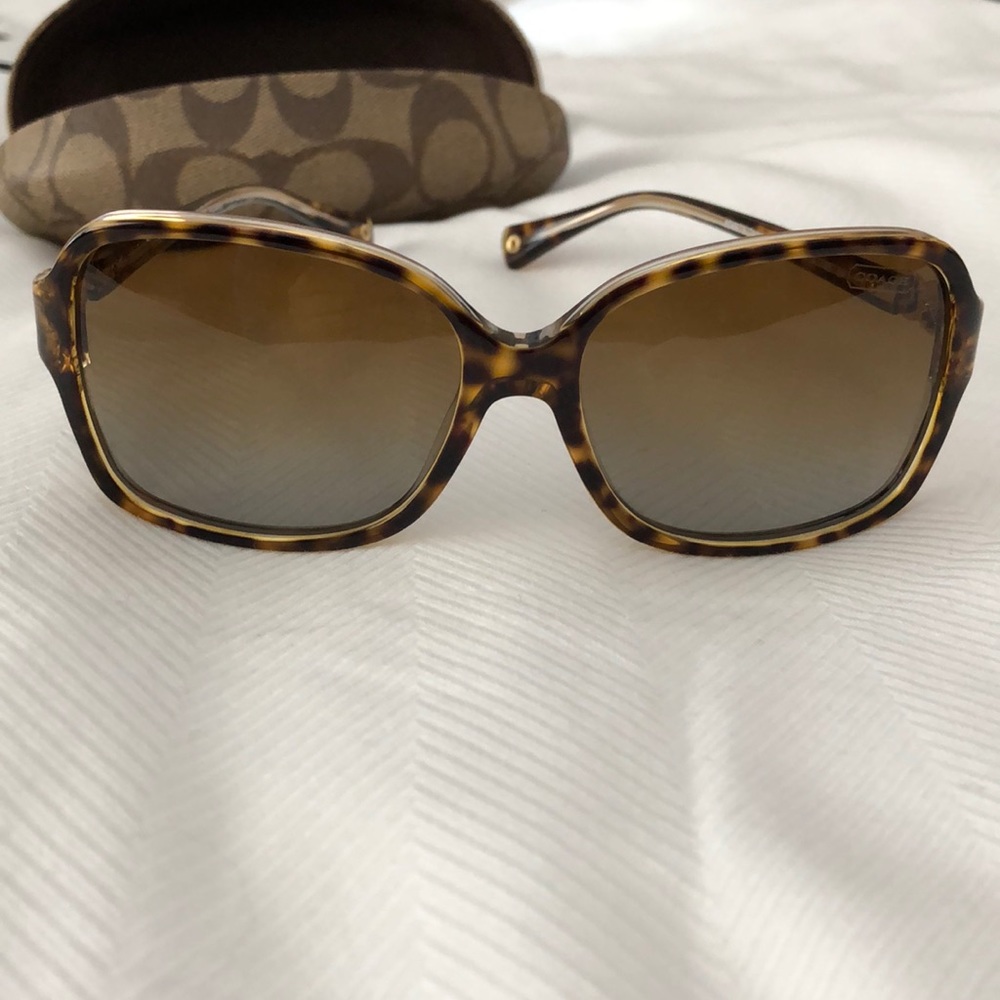Coach “Frances” sunglasses, brown tortoise